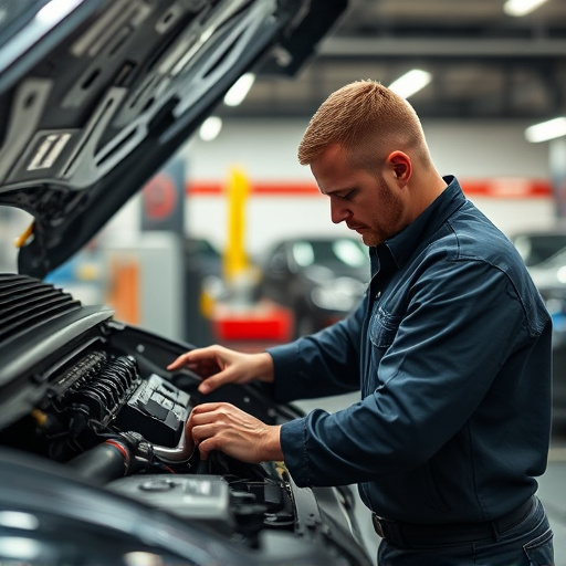 auto technician working