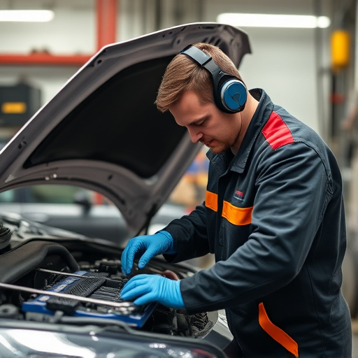 auto technician working