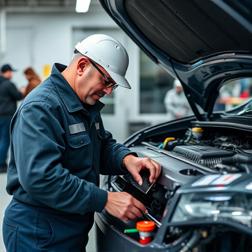 auto technician working