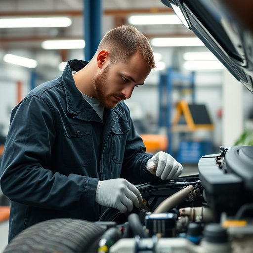 auto technician working