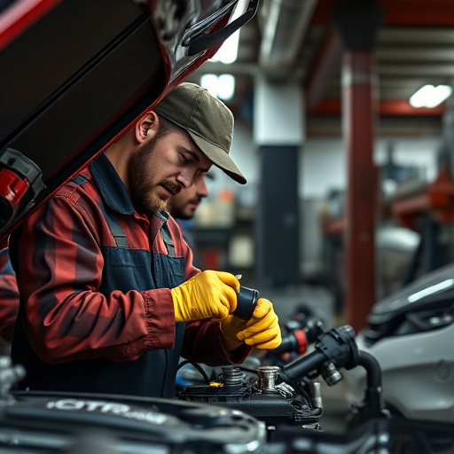 auto technician working
