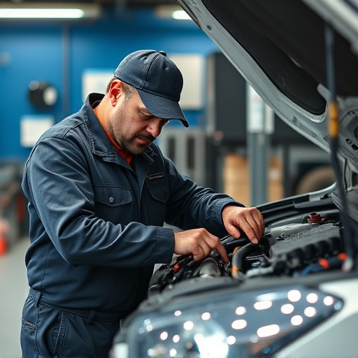 auto technician working