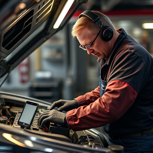 auto technician working
