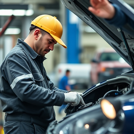auto technician working