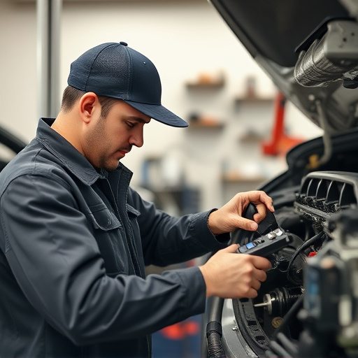 auto technician working
