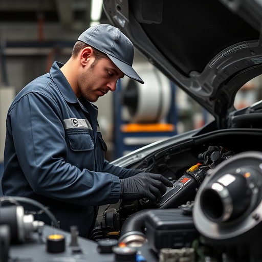 auto technician working