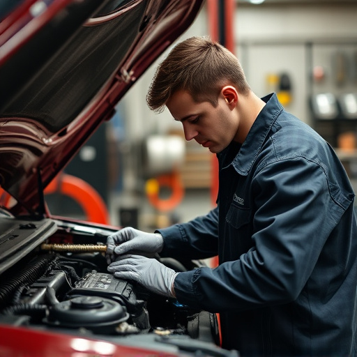 auto technician working