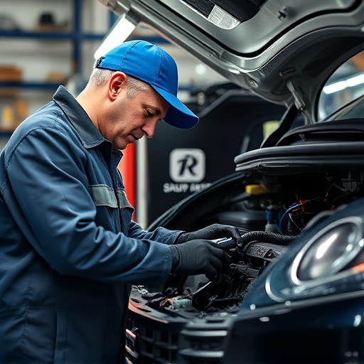 auto technician working