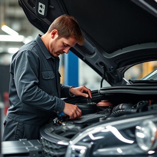 auto technician working