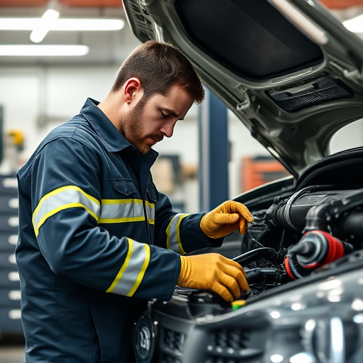auto technician working