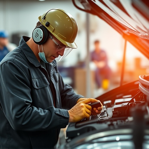 auto technician working