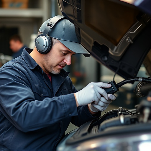 auto technician working