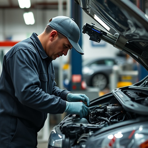 auto technician working