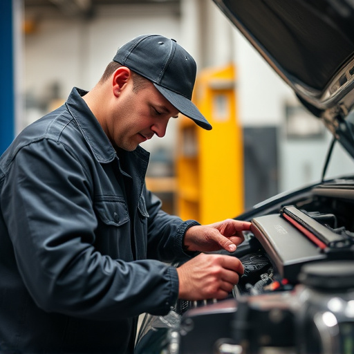 auto technician working