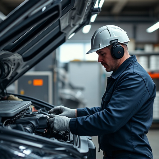 auto technician working