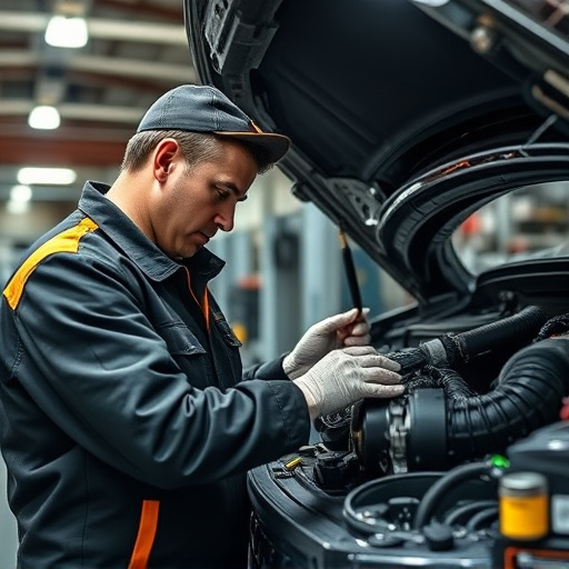 auto technician working