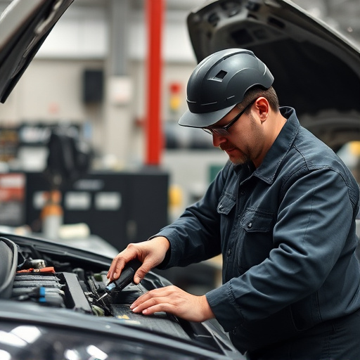 auto technician working