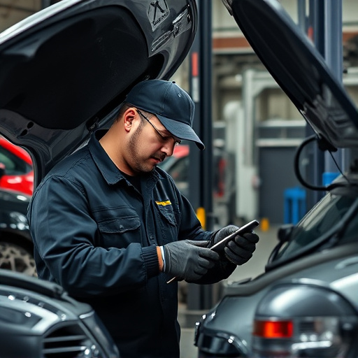 auto technician working