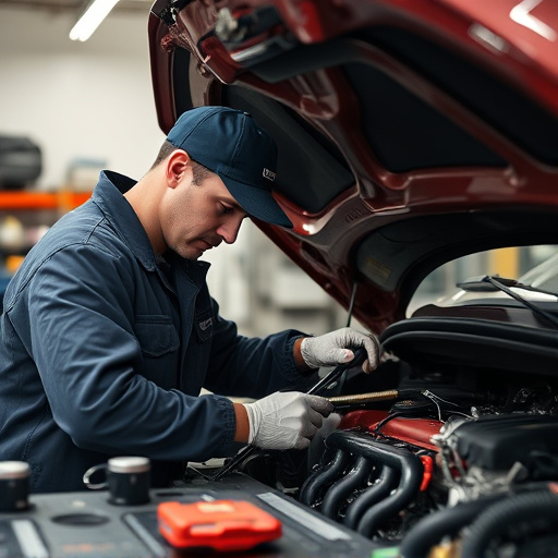 auto technician working