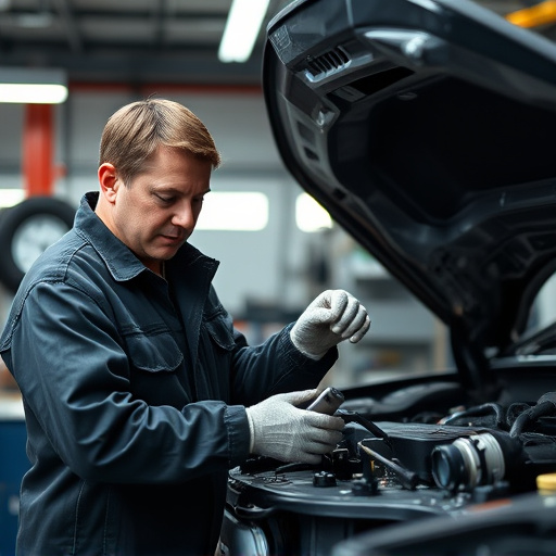 auto technician working