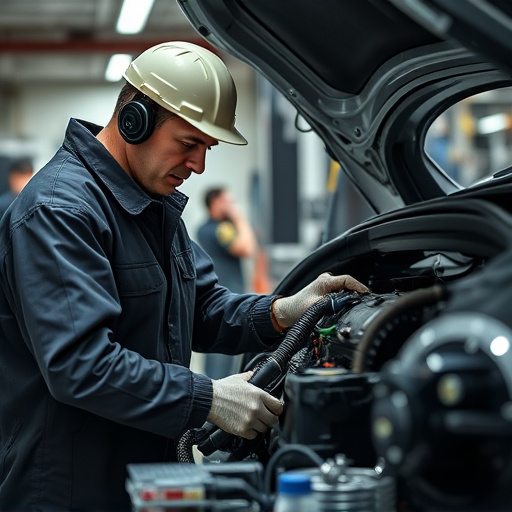 auto technician working