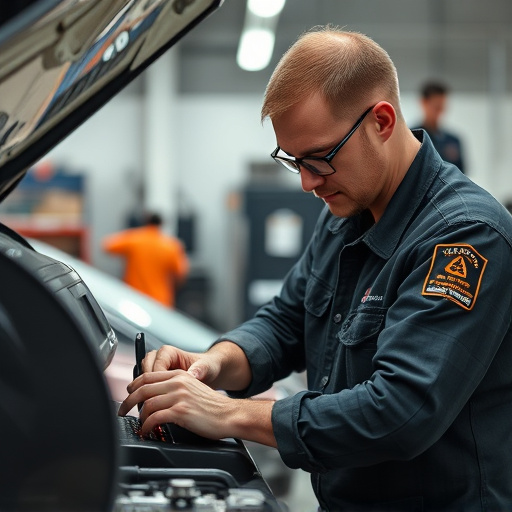 auto technician working