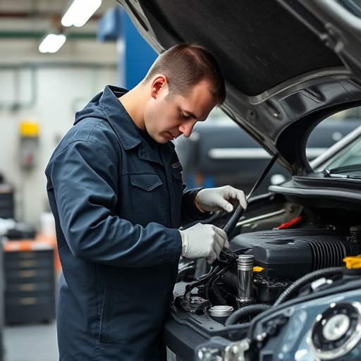 auto technician working