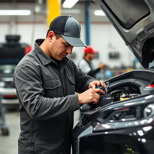 auto technician working