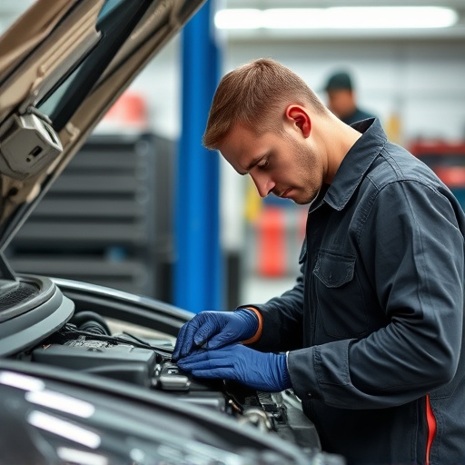 auto technician working