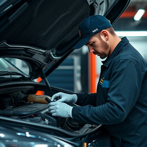 auto technician working