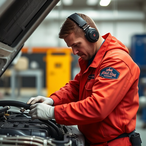 auto technician working