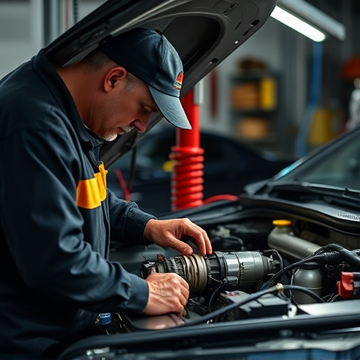 auto technician working