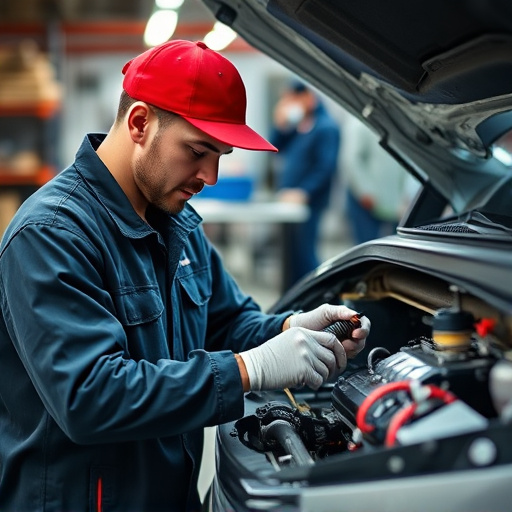 auto technician working