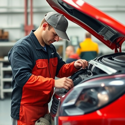 auto technician working
