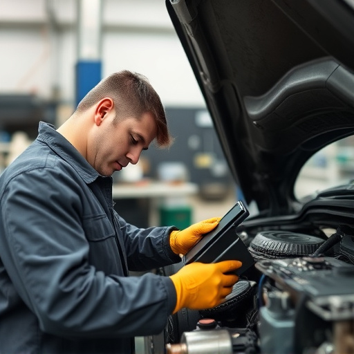 auto technician working