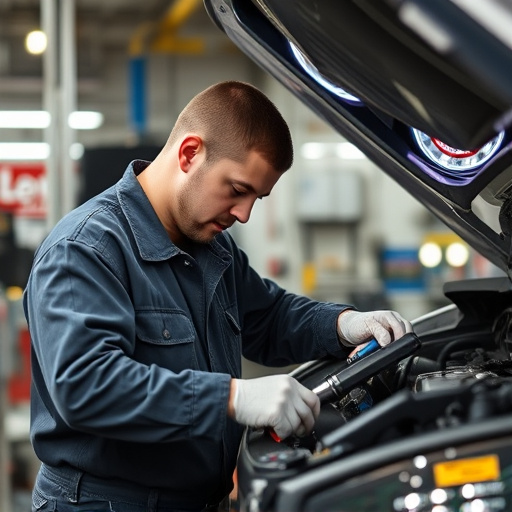 auto technician working