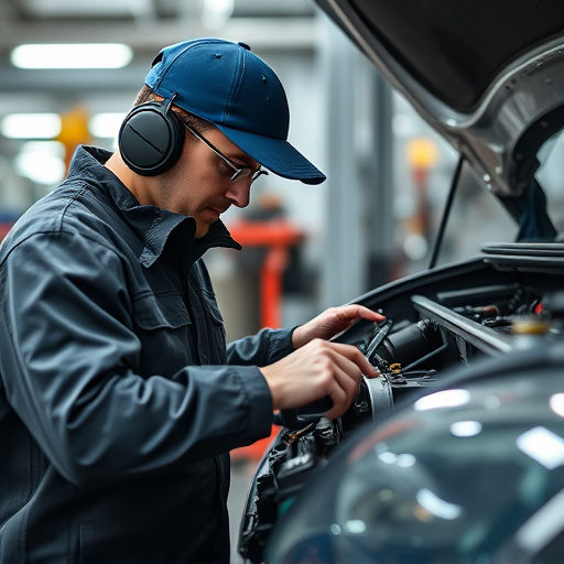 auto technician working