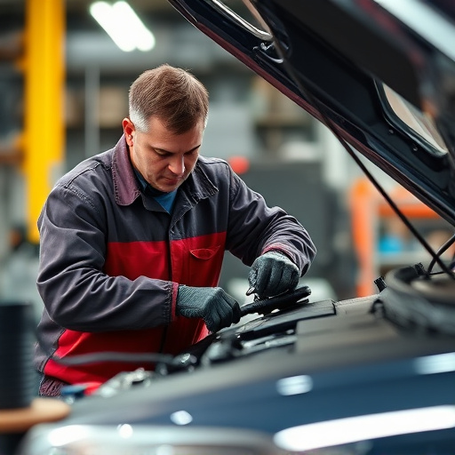 auto technician working
