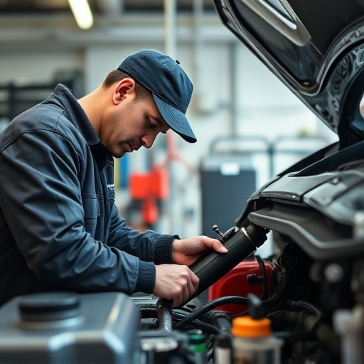 auto technician working
