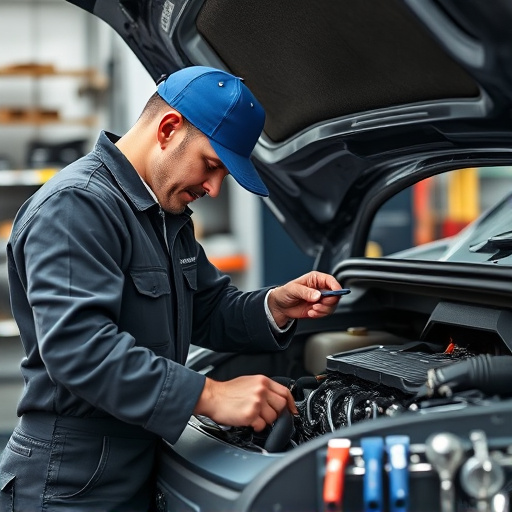 auto technician working