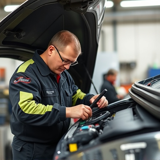 auto technician working