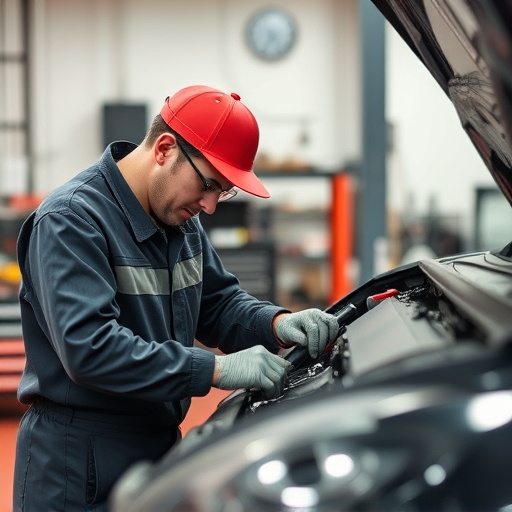 auto technician working