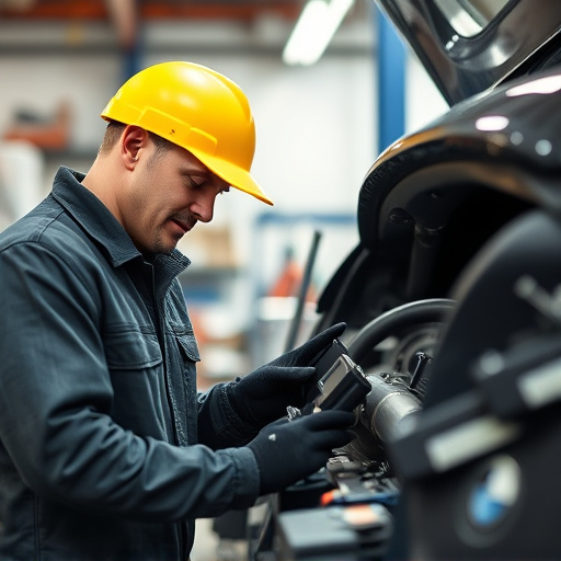 auto technician working