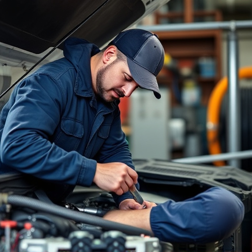 auto technician working