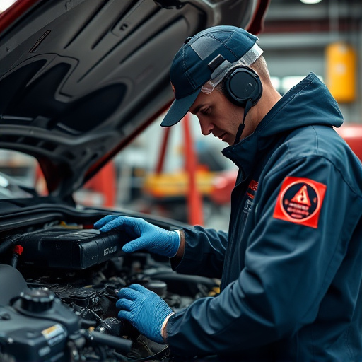 auto technician working