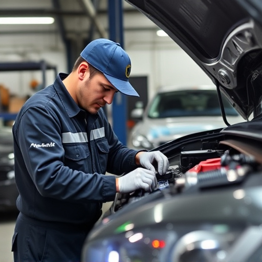 auto technician working