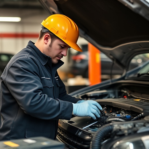 auto technician working