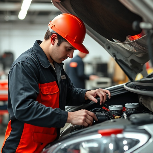 auto technician working