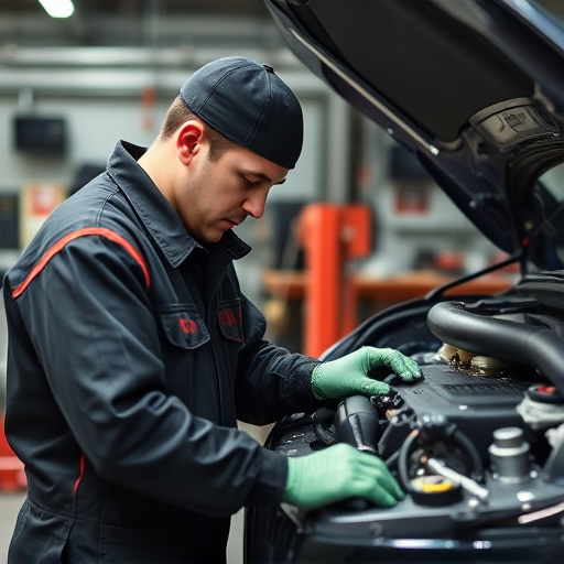 auto technician working
