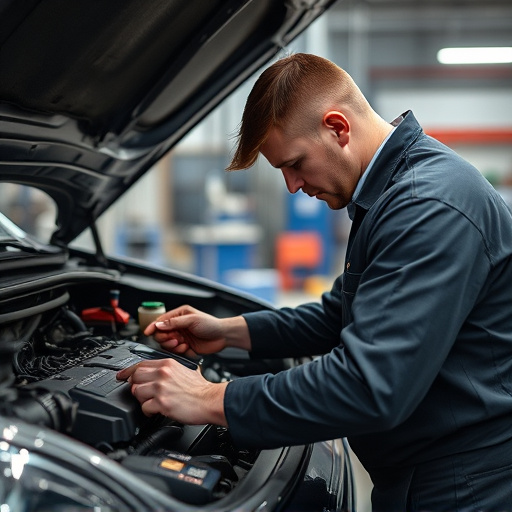 auto technician working